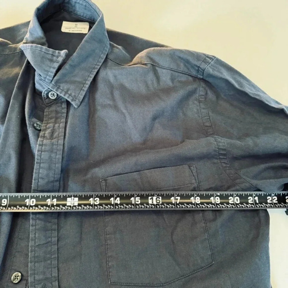 Mutual Weave || Men's Long Sleeve Buttoned Down in Dark Slate XL - Picture 9 of 10